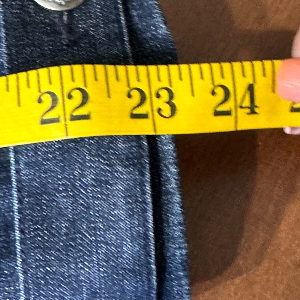 Ralph Lauren Denim Car Coat SZ10 Indigo Blue silver Crest Buttons Military Style - Picture 15 of 16